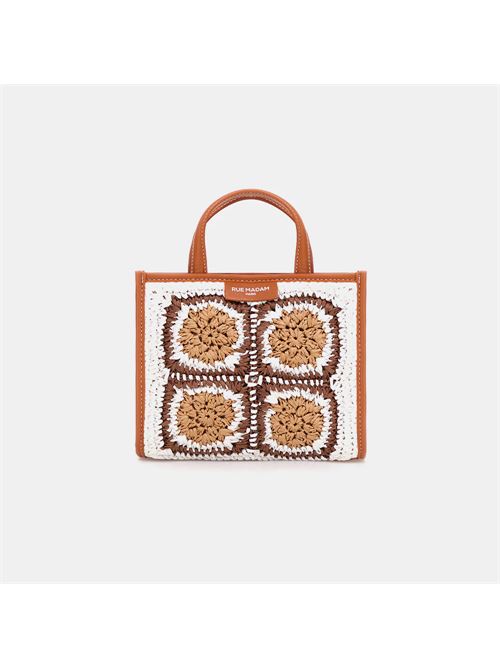 Borsa donna in eeco-pelle e rafia colore natural RUE MADAM PARIS | 1454NATURAL
